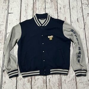Notre Dame Fighting Irish Sports Button Up NCAA College Jacket